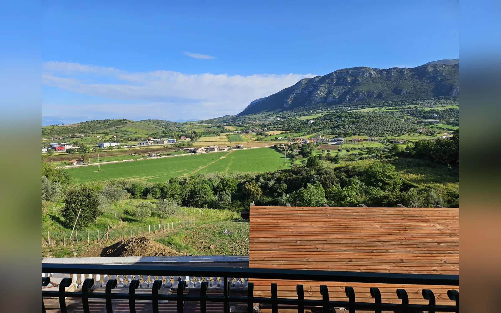 Villa Giulia Cilento, la vista sulla piana di Paestum dalla terrazza